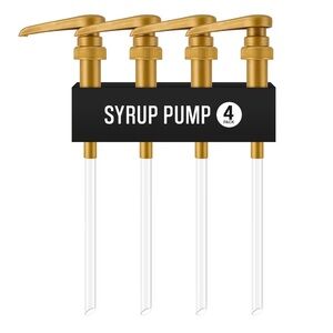 4-pack syrup dispenser pumps, Fits most bottles 750 mL/25.4 oz Torani, Davinci